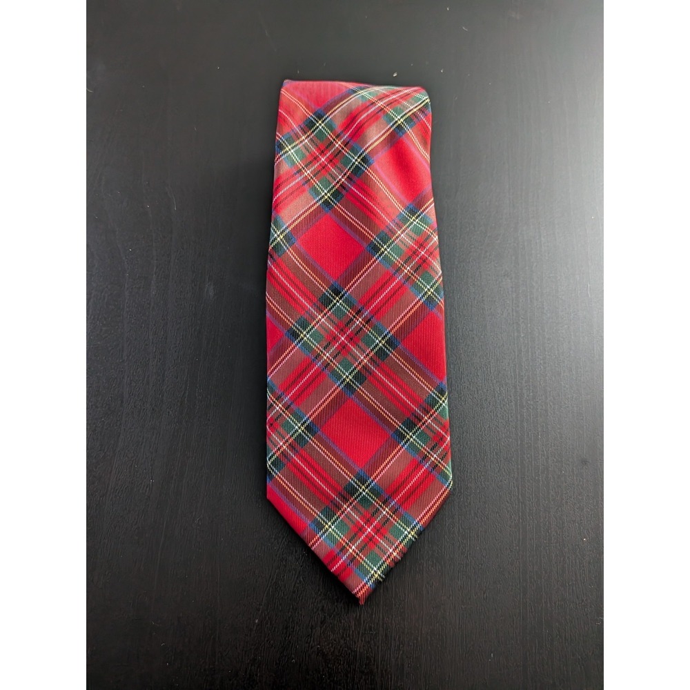 St. Nicks Tie‎ Shop Red Plaid Holiday Necktie 57" Classic